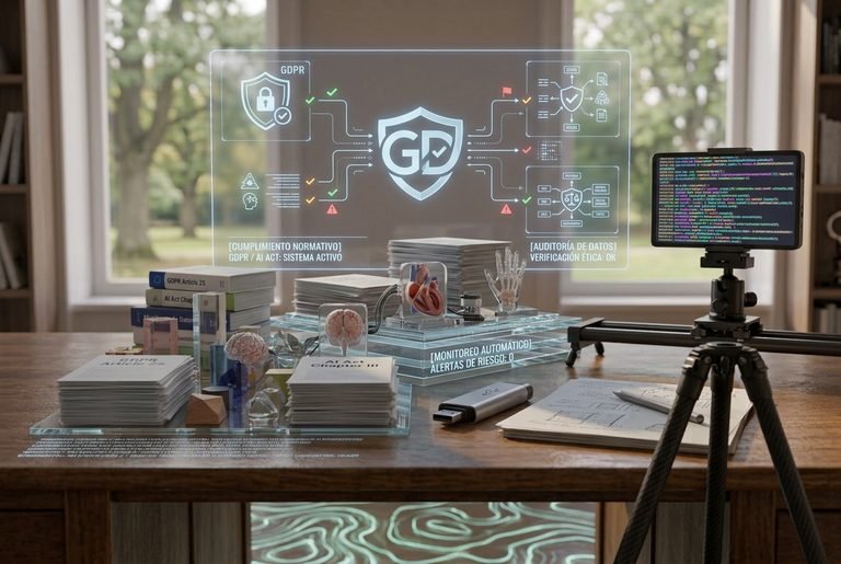 IA para Cumplimiento Normativo (GDPR, AI Act): Monitoreo Automático