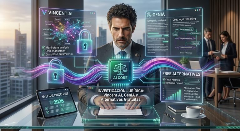 IA para Investigación Jurídica: Vincent AI, GenIA y Alternativas Gratuitas