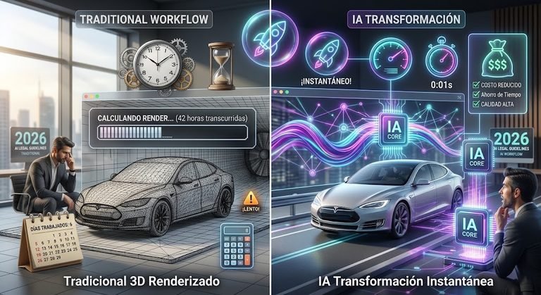 Renderizado con IA vs Renderizado Tradicional: Comparativa de Costos y Tiempos